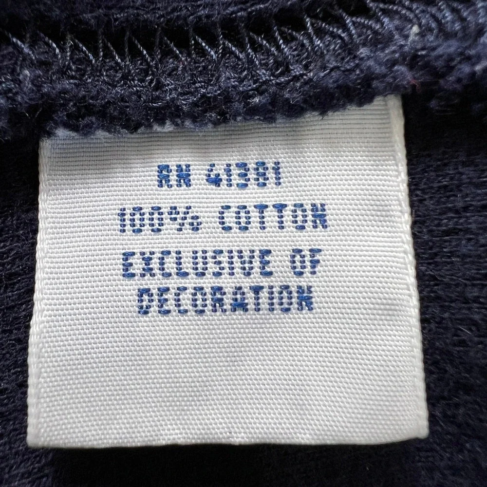 Polo Ralph Lauren Navy Shawl Collar Sweatshirt‎ L 100% Cotton Pullover Red Pony
